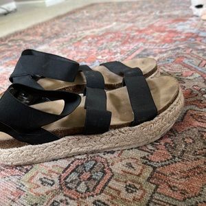 Black strappy sandals